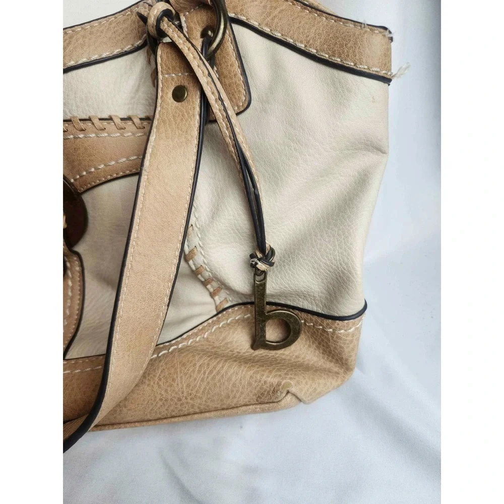 b.o.c. Born Concept Hobo Shoulder Bag Tan Cream Faux Leather Purse Boho Neutral